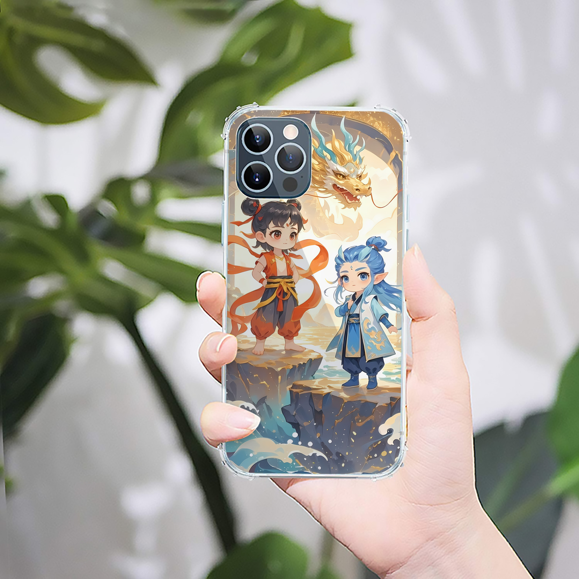 （画像用） Ne Zha 2 ナタ 魔童の大暴れ 【iPhone 12シリーズ対応】透明スマホケース（クリアソフトケース）
